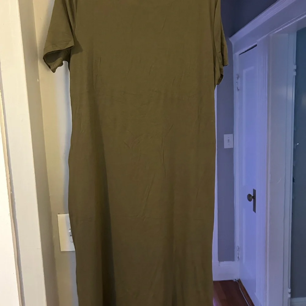 NWT Olive Green Midi Dress - Picture 8 of 12